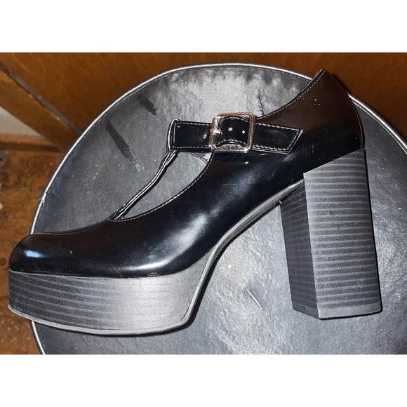 Madden Girl Roony Mary Jane Platform Pump Women's Size 8.5 Black Y2K 90's - Picture 7 of 11